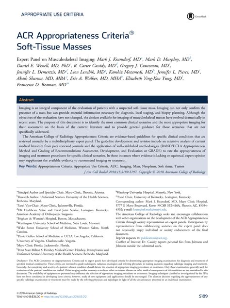 which test is good for visualizing soft tissues|ACR Appropriateness Criteria® Soft Tissue Masses: 2022 Update.